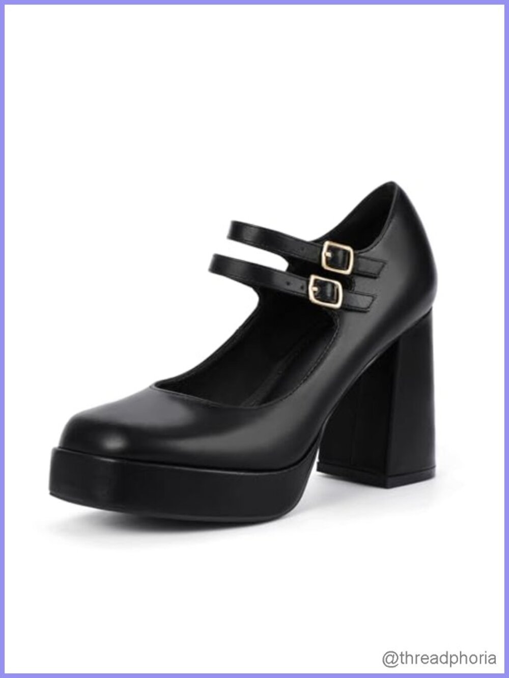 Mary Jane Platform Chunky High Heels Closed Toe Dress Pumps